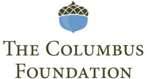 The Columbus Foundation logo, A blue acorn over the text, "The Columbus Foundation. 